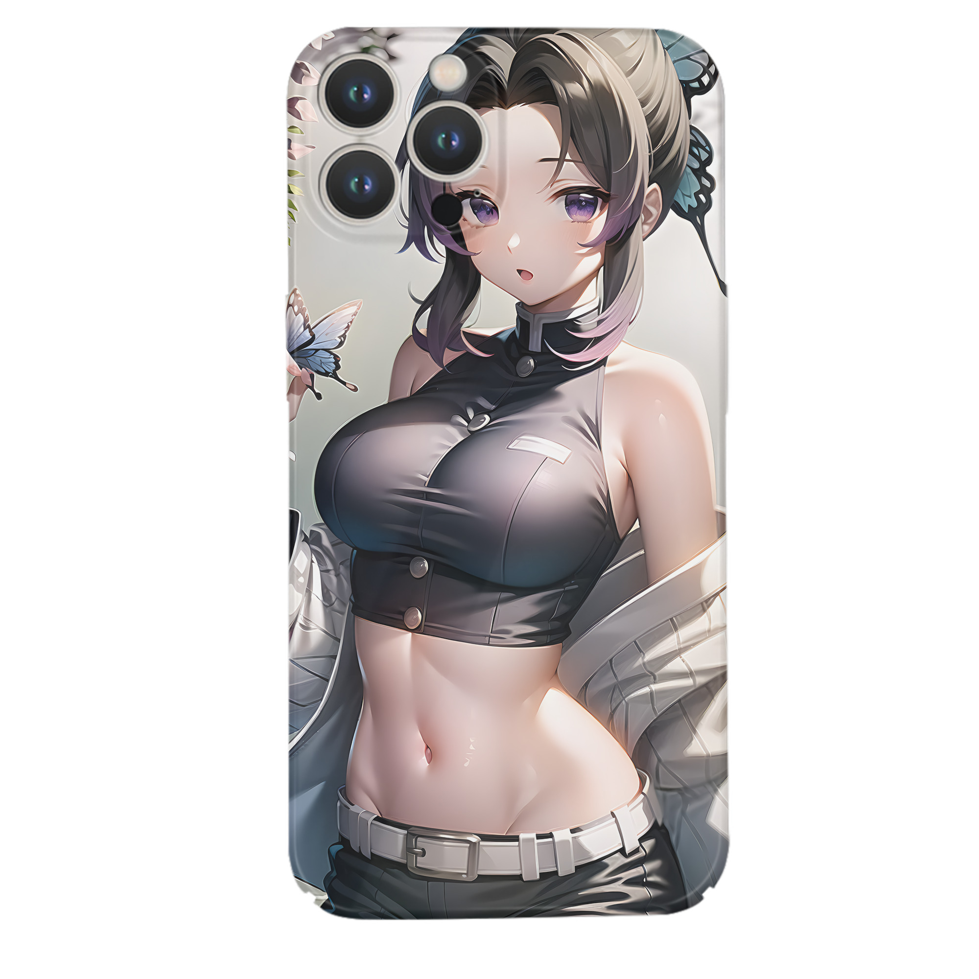 （画像用） 鬼滅の刃（きめつのやいば）蟲柱-胡蝶 しのぶ／こちょう しのぶ Kochou Shinobu 【iPhone 14シリーズ対応】ハードケース